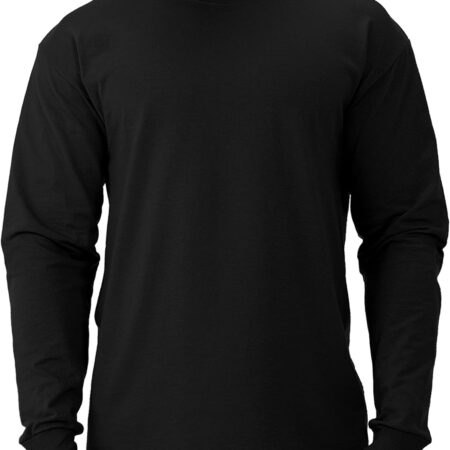 Men's  Cotton Blend Long Sleeve Tees, Moisture Wicking, Odor Protection